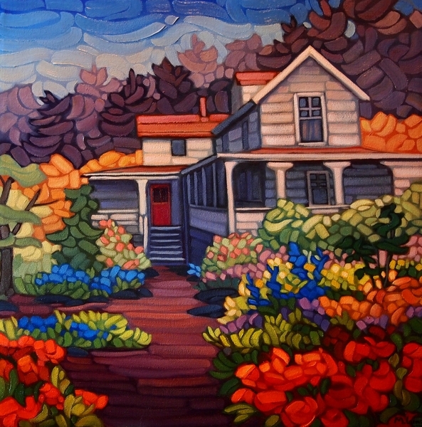 Grandma's House  16x16  oil on canvas  West End Gallery Edmonton
