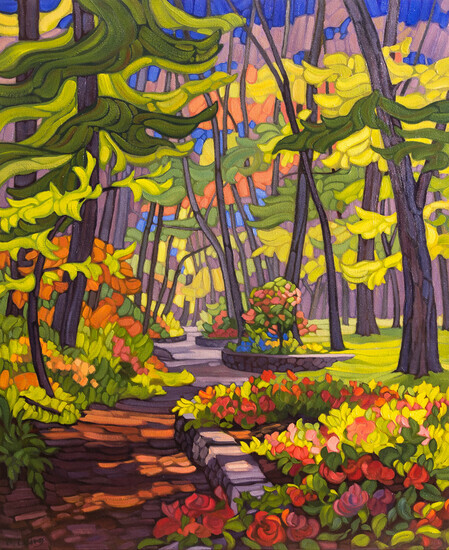 Mozart's Garden in Minor C 24x20  o/c  available at West End Gallery Victoria