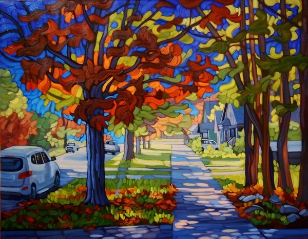 Wildwood Street Wander  o/c  16x20   SOLD